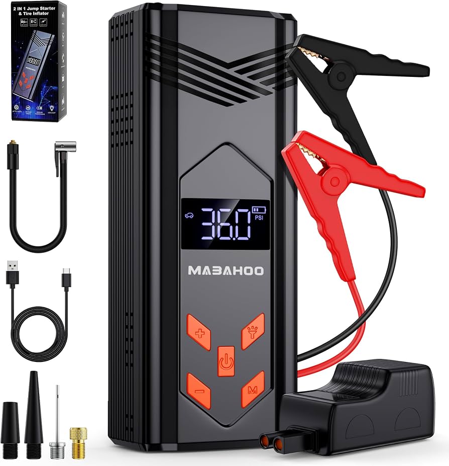 3000A Car Jump Starter with Air Pump & LED Light