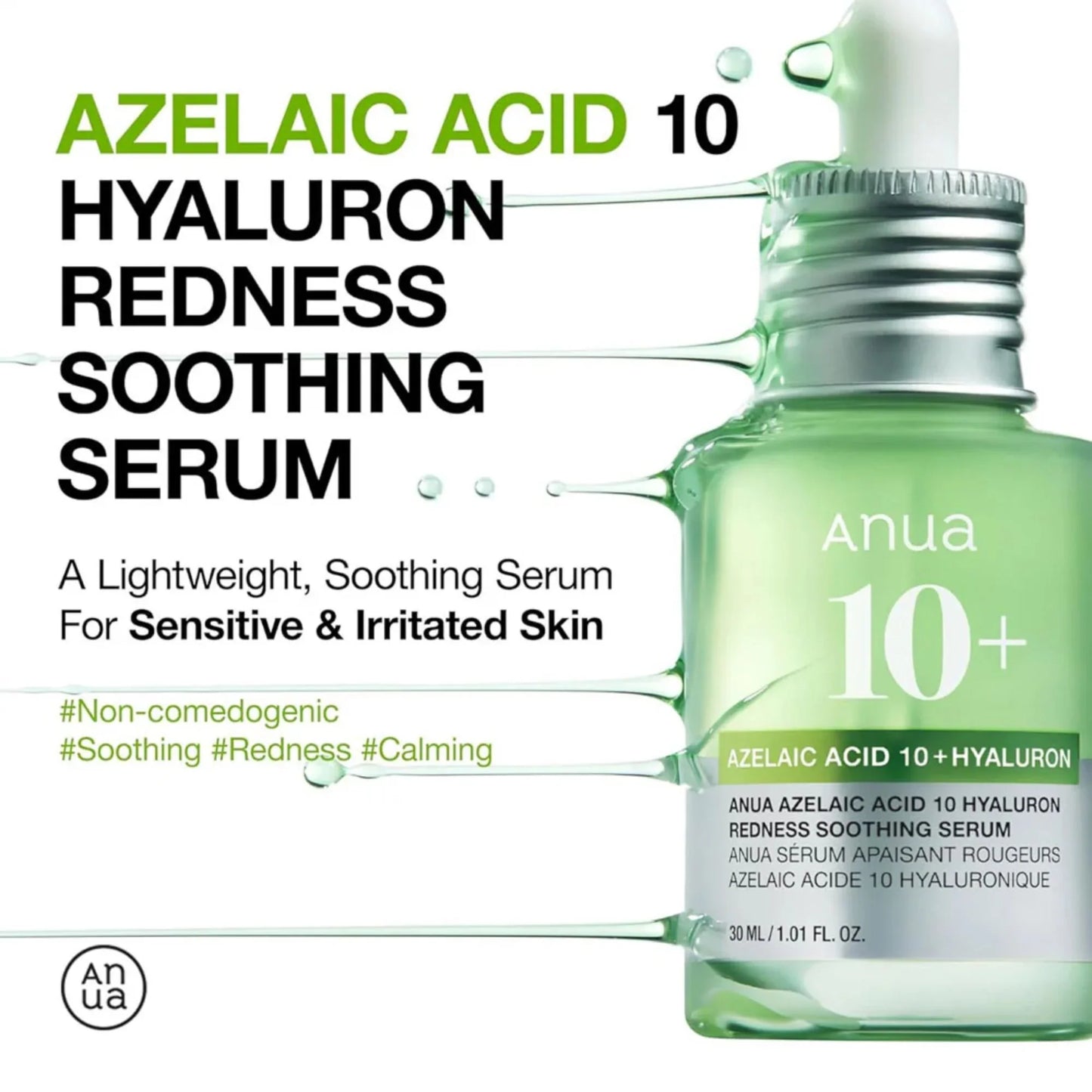 Anua Azelaic Acid 10+ Hyaluron Redness Soothing Serum 30ml
