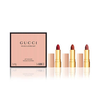 Gucci Rouge À Lèvres Mat Travel Lipstick Set 3pc