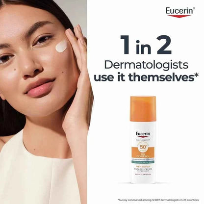 Eucerin Sun Face Oil Control Gel-Cream Dry Touch SPF50+ 50ml
