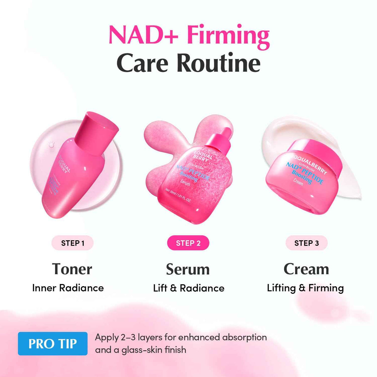 EQQUALBERRY NAD+ Peptide Boosting Serum 30ml
