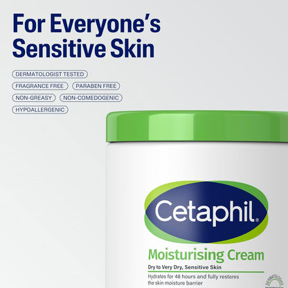 Cetaphil Moisturising Cream 550g – Dry to Very Dry Sensitive Skin