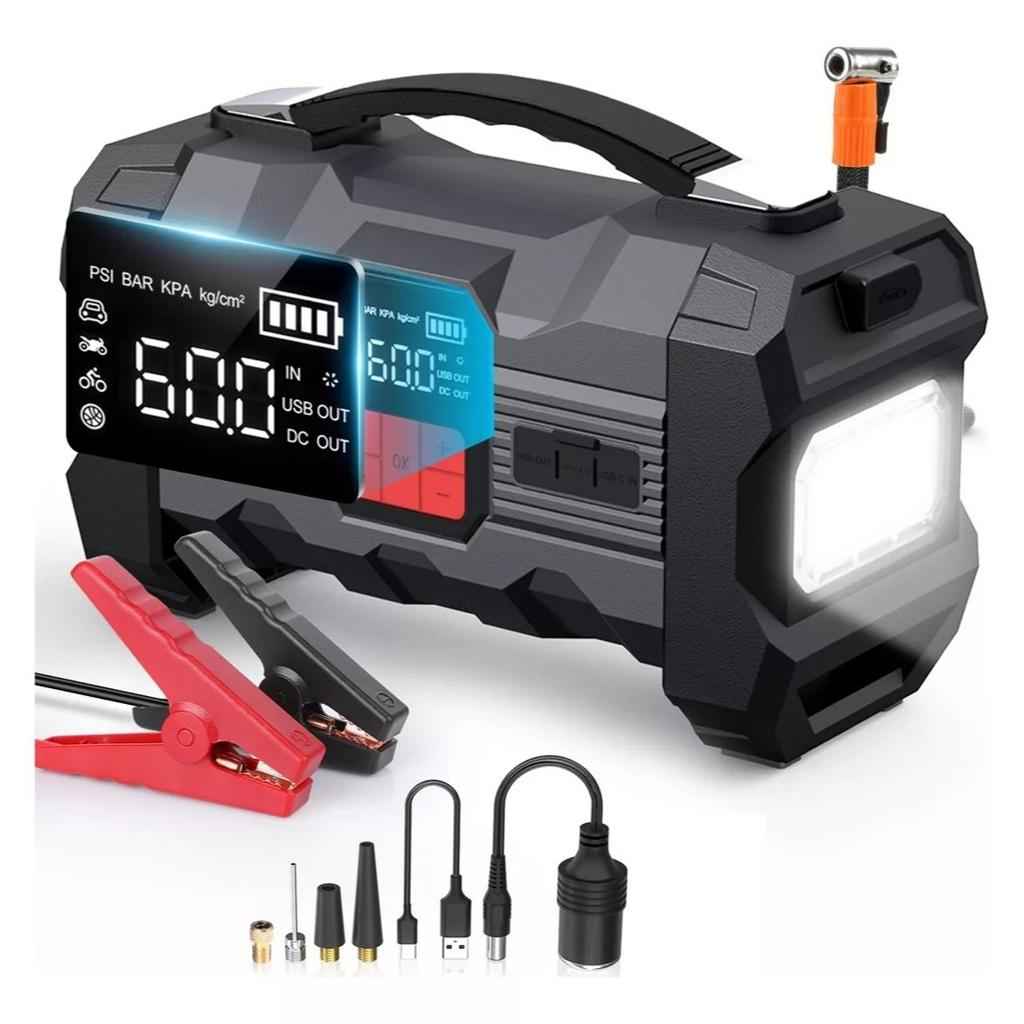 3000A Car Jump Starter with Air Compressor