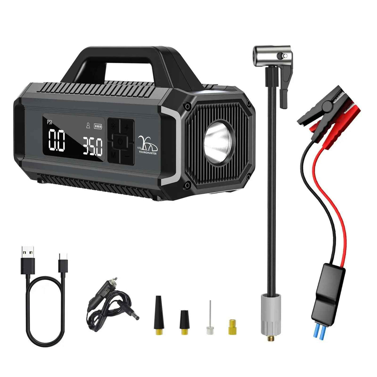 3000A Car Jump Starter with Air Compressor