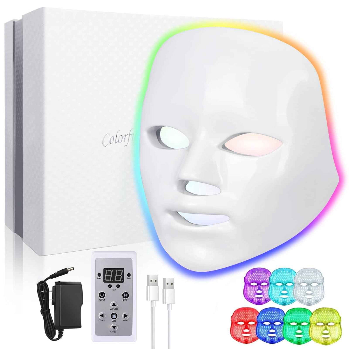 7-Color LED Photon Therapy Facial Mask