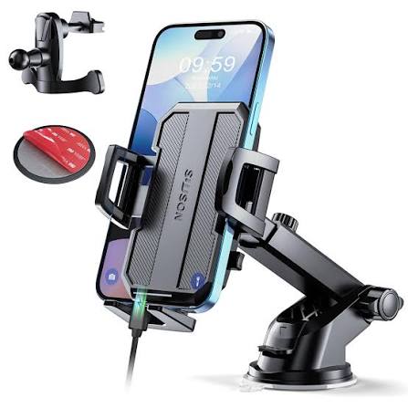 Universal Car Phone Holder – 3-in-1 Dashboard, Windshield & Air Vent Mount