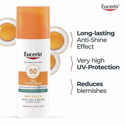 Eucerin Sun Face Oil Control Gel-Cream Dry Touch SPF50+ 50ml