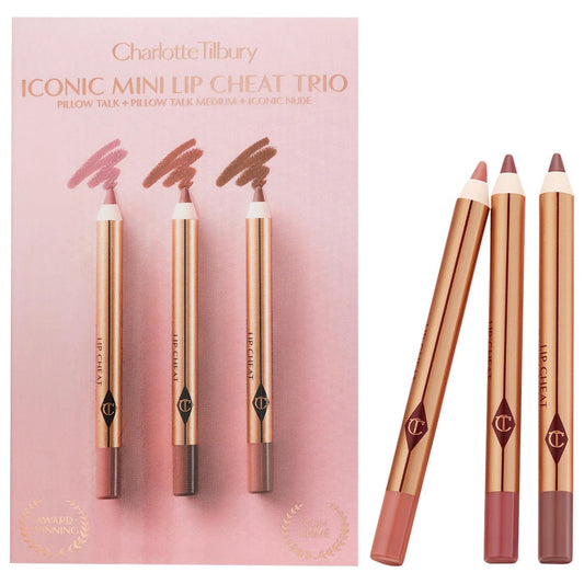 Charlotte Tilbury Iconic Mini Lip Cheat Trio Pillow Talk