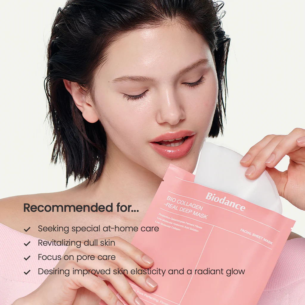 Biodance Bio-Collagen Real Deep Hydrogel Mask – 34g × 4 Sheets